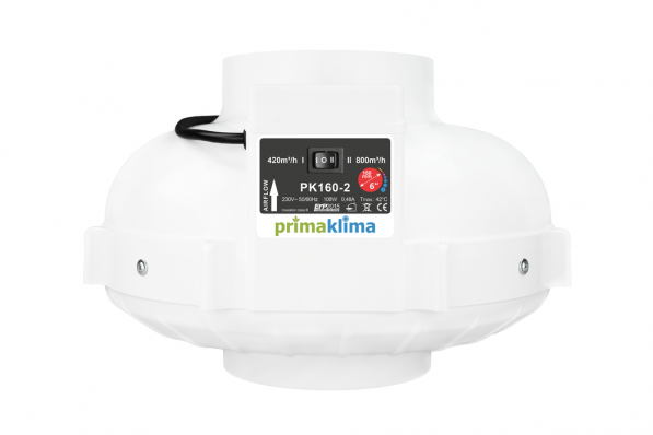 Вентилятор Prima Klima радиальный, 2 скорости, fi-160mm, 420/800m3/h