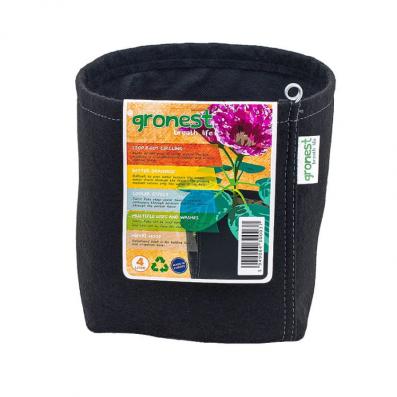 Gronest 4 л, горшок текстильный квадратный, 15x15xh18cm, аналог Smart Pot, Growbag