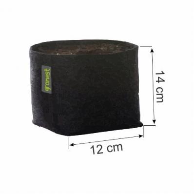 Gronest 11 л, горшок текстильный квадратный, 22x22xh23cm, аналог Smart Pot, Growbag
