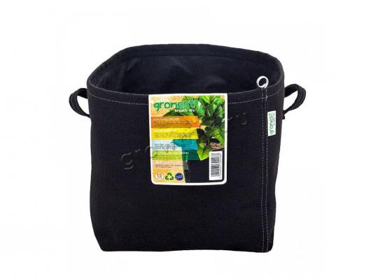 Gronest 15 л, горшок текстильный квадратный, 24,5x24,5xh25cm, аналог Smart Pot, Growbag